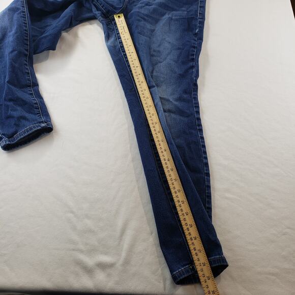 Maurices Jeans Women Plus 18 Regular Mid Rise Blue Skinny Jeans Outdoors 36x28.5 - Picture 5 of 13